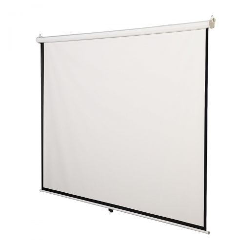  Apontus 120 4:3 Manual Pull Down Auto-Lock Projector Projection Screen White 96x72