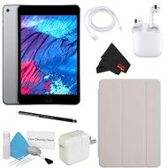 Apple (6AVE) Apple 128GB iPad Mini 4 (Wi-Fi Only, Space Gray) w/Stone Smart Cover + Apple Airpods