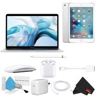 Apple (6AVE) Apple 13.3 MacBook Air with Retina Display (Late 2018, 128GB, Silver) Accessory Bundle Bundle w 128GB iPad Mini 4 (Wi-Fi Only, Silver) + Apple Pencil