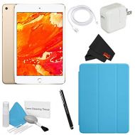 Apple (6AVE) Apple 128GB iPad Mini 4 (Wi-Fi Only, Gold) wBlue Smart Cover