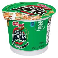 Kellogg’s Apple Jacks, Breakfast Cereal in a Cup, Bulk Size, 60 Count (Pack of 10, 9 oz Trays)