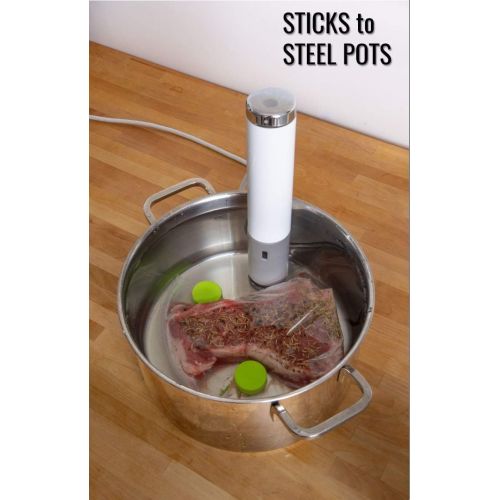  AppleKoreLiving KORE Sous Vide Weighted Magnets | Keep Food Bags Fully Submerged | Prevent Floating Bags & Undercooked Food Risks | Heavier & Better than Regular Magnets, Clips, Racks and Other So