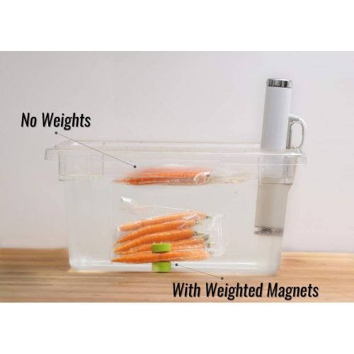  AppleKoreLiving KORE Sous Vide Weighted Magnets | Keep Food Bags Fully Submerged | Prevent Floating Bags & Undercooked Food Risks | Heavier & Better than Regular Magnets, Clips, Racks and Other So