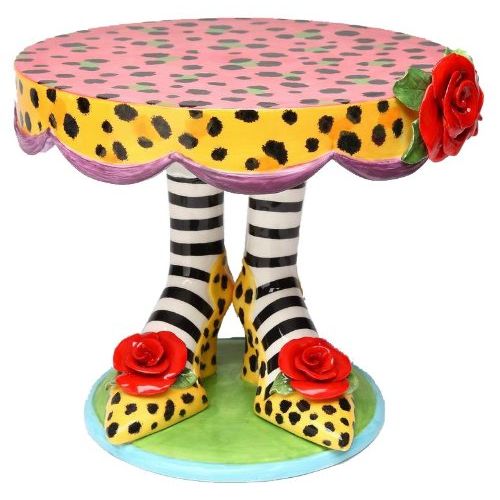  Appletree 10-Inch Sugar High Social by Babs Ceramic Cake Stand