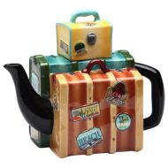 Appletree Design Road Trip Luggage Teapot, 5-1/2-Inch