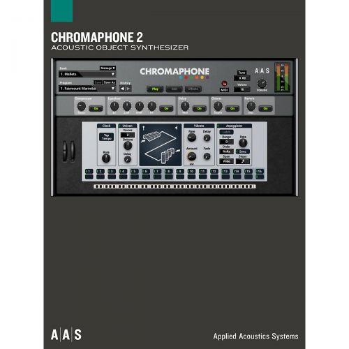  Applied Acoustics Systems},description:Chromaphone 2 is a must have for musicians and producers. At the turn of a few knobs you can become an instrument buildershaping metal, carv