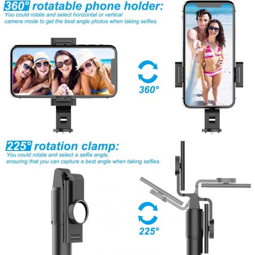  [아마존베스트]Appolab Selfie Stick Tripod with Bluetooth Wireless Remote, 3 in 1 Extendable Selfie Stick with Tripod Stand for iPhone X XR XS MAX 7 8 Plus,Galaxy S9 Plus S8 Plus Note8