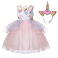 Aprance Unicorn Dress Unicorn Costume Pageant Princess Unicorn Party Dress Flower Girls Birthday for Girl