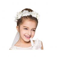 Apregies Flower Girls Catholic Religious First Communion Veil Floral Wreath Wedding Veil