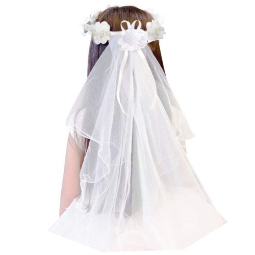  Apregies Flower Girls Catholic Religious First Communion Veil Floral Wreath Wedding Veil
