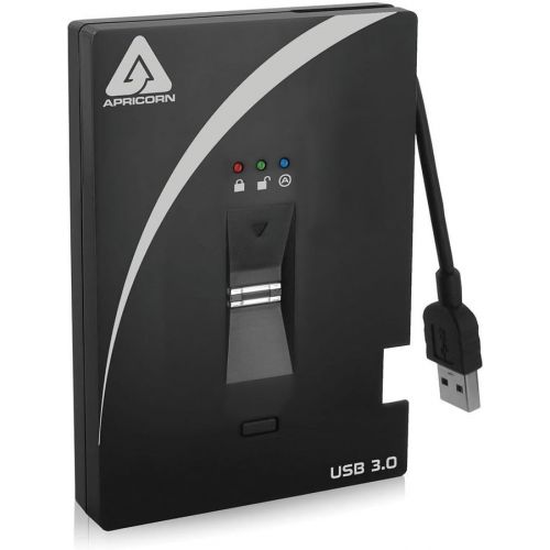  Apricorn Aegis Bio 3 512 GB SSD USB 3.0 256-bit Encryption Portable Hard Drive A25-3BIO256-S512 (Black)