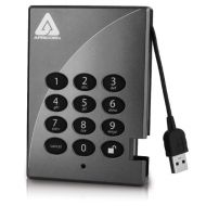 Apricorn Direct Padlock 256-bit 1 TB USB 2.0 External Hard Drive A25-PL256-1000 (Grey)