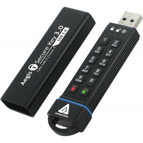  Apricorn 240GB Aegis Secure Key FIPS 140-2 Level 3 Validated 256-bit Encryption USB 3.0 Flash Drive (ASK3-240GB)