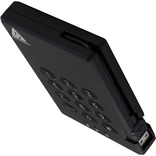  Apricorn 2TB Aegis Padlock USB 3.0 256-Bit AES XTS Hardware Encrypted Portable External Hard Drive (A25-3PL256-2000)