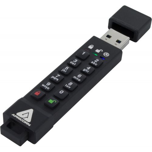  Apricorn 2TB Portable External Hard Drive & Aegis Secure Key 3Z 128GB 256-bit AES XTS Hardware Encrypted FIPS 140-2 Level 3 Validated Secure USB 3.0 Flash Drive (ASK3Z-128GB), Blac