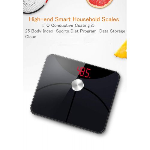  April With You Newest 25 Body Data Household Smart Scale Electronic Floor Scales for Measuring Body Fat...