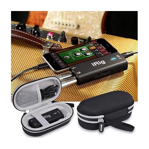  Aproca Hard Travel Storage Carrying Case for IK Multimedia iRig HD 2 digital guitar interface