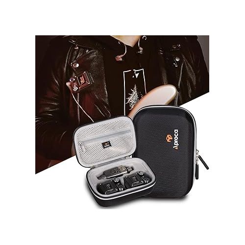  Aproca Hard Travel Storage Case, for Xvive U4R2 Wireless in-Ear Monitor System Transmitter and 2 Receiver