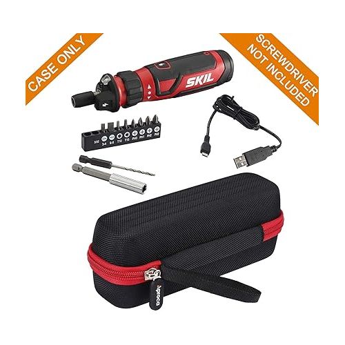  Aproca Hard Storage Travel Case, for SKIL Rechargeable 4V Cordless Screwdriver and Accessories