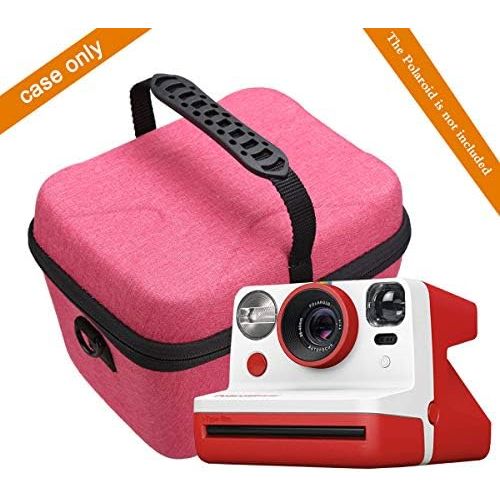  Aproca Hard Travel Storage Case for Polaroid Originals Now I-Type/OneStep 2 / OneStep+ Instant Film Camera (Red + Shoulder Strap)