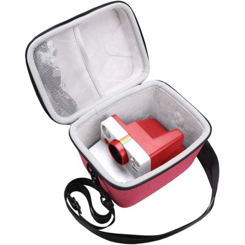  Aproca Hard Travel Storage Case for Polaroid Originals Now I-Type/OneStep 2 / OneStep+ Instant Film Camera (Red + Shoulder Strap)