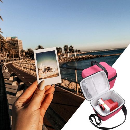  Aproca Hard Travel Storage Case for Polaroid Originals Now I-Type/OneStep 2 / OneStep+ Instant Film Camera (Red + Shoulder Strap)