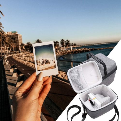  Aproca Hard Travel Storage Case for Polaroid Originals Now I-Type/OneStep 2 / OneStep+ Instant Film Camera (Grey + Shoulder Strap)