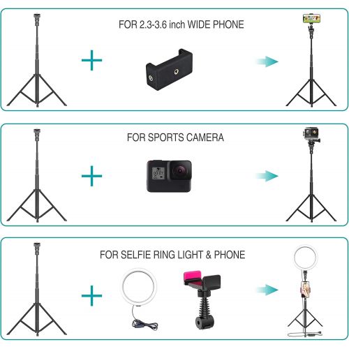  [아마존베스트]Aptoyu 8 LED Selfie Ring Light for Live Stream/Makeup/YouTube Video, Dimmable Beauty Ringlight with Tripod Stand & Cell Phone Holder for iPhone Android Phone, Color Temperature 3000K-5000