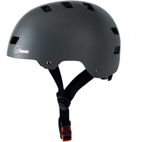  Apusale Skateboard Helmet,Kids Youth Adult Bike Helmet,for Scooter Cycling Roller Skate,Commuter,3 Adjustable Size for Child Men Women,CPSC Certified