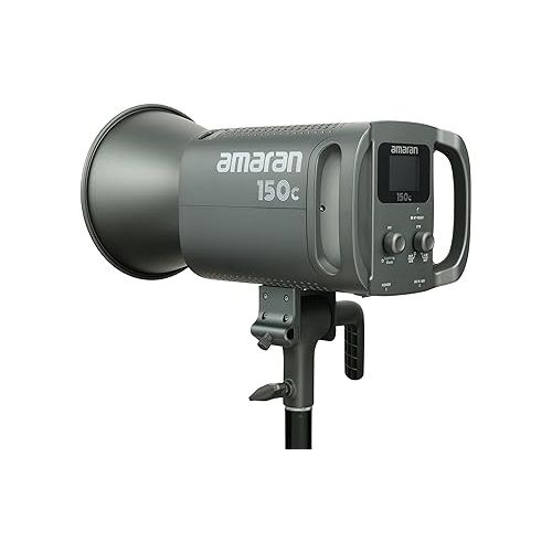  Aputure Amaran 150c COB Video Light,RGBWW 150W,2,500K to 7,500K CCT with G/M Adjustment,15,610 lux @ 1m with Hyper Reflector,APP Control