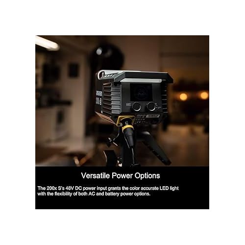  Aputure Amaran 200X COB Led Video Light Bi Color 2700K-6500K,250W,51600Lux @1M,CRI≥95,TLCI≥95,App Control,9 Pre-Programmed Lighting Effects,Ultra Silent Fan