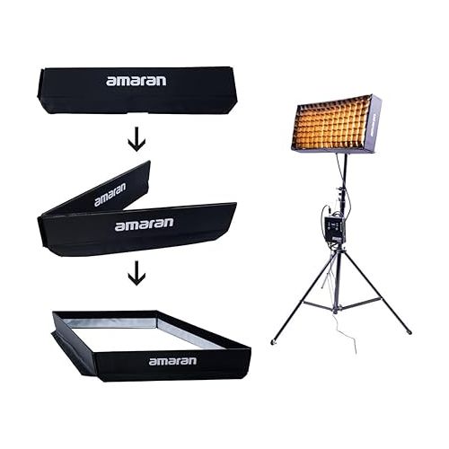  Aputure Amaran F21C RGBWW Flexible Led Video Light 2500K~7500K,100W,15 Lighting FX with Honeycomb Grid Soft Box,Support App Control