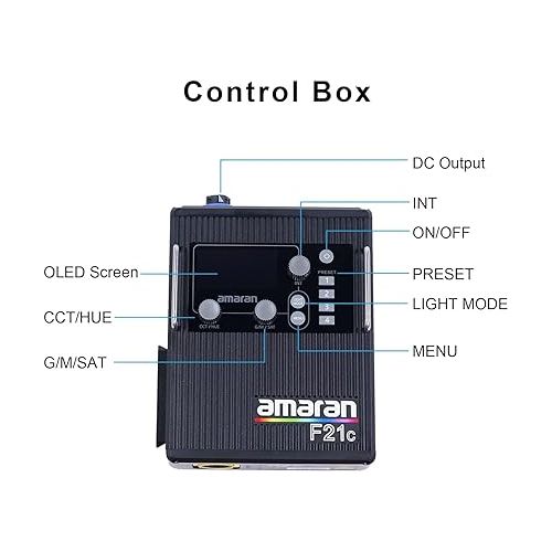  Aputure Amaran F21C RGBWW Flexible Led Video Light 2500K~7500K,100W,15 Lighting FX with Honeycomb Grid Soft Box,Support App Control