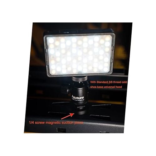  Aputure MC Pro Camera Light,5W High Brightness 1585 Lux at 0.5m,2000-10000K Adjustable Magnetic Attraction and IP65 Weatherproof RGBWW Mini On Camera Video Light