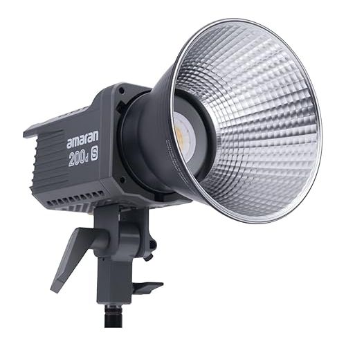  amaran 200dS,amaran 200d Upgrade 200W Photography Lighting Output Daylight Bowens Mount LED Video Light,Bluetooth App Control 8 Pre-Programmed Lighting Effects DC/AC Power Supply Silent Fan