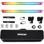 Aputure Amaran PT2c 2 Light Kit,Pixel Tube Light,8 RGBWW Pixels Tube LED,16W Power (60cm/23.6Inch) Amaran T2C