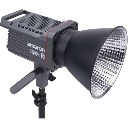  amaran 100x S Bi-Color Bowens Mount Point-Source LED Video Light,100W Output Studio Light,Bluetooth App Control 9 Built-in Lighting Effects DC/AC Power Supply Ultra Silent Fan(amaran 100xS)