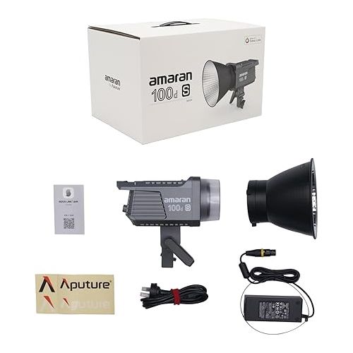  Amaran 100dS LED Video Light, amaran 100d Upgrade App Control 8 Pre-Programmed Lighting Effects DC/AC Power Supply Photography Shooting Light