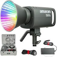 Aputure Amaran 150c COB RGBWW Video Light Bowens Mount,150W 2,500K to 7,500K CCT with G/M Adjustment,15,610 lux @ 1m with Hyper Reflector (Grey)