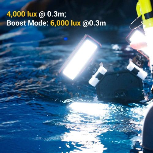  [아마존베스트]Aputure Amaran AL-MW Waterproof IP68 (10M) 5500k Daylight Mini LED Light for Underwater Lighting with Built-in Battery