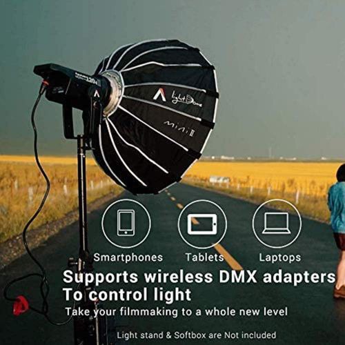  Aputure 120D Mark 2, 120D II LED, 180W Daylight Balanced Led Video Light with PERGEAR Cloth, 30,000 lux@0.5m, CRI96+ TLCI97+, Support DMX, 5 Pre-Programmed Lighting Effects, Ultra