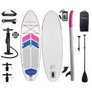 Aqua Plus 10ftx32inx6in Inflatable SUP for All Skill Levels with Stand Up Paddle Board, Adjustable Paddle, Double Action Pump,Journey ISUP Travel Backpack, Leash, TPU Waterproof Ba