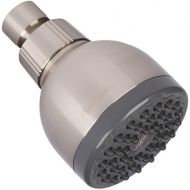 Aqua Elegante High Pressure Showerhead Brushed Nickel - Best Wall Mount, Bathroom, RV Shower Head For Low Flow Showers, 1.8 GPM - Brushed Nickel & California Certified