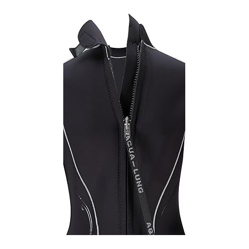  Aqua Lung AquaFlex Womens 3mm Wetsuit, Charcoal - 6