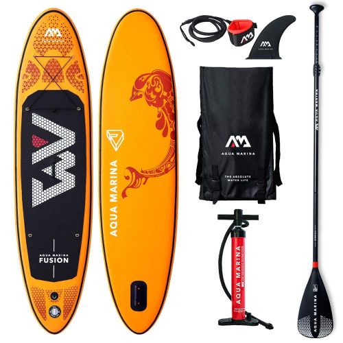  Aqua Marina Aufblasbare Sup Paddle Stand AQUAMARINA Fusion 2019 Komplette Packung 315x76x15cm