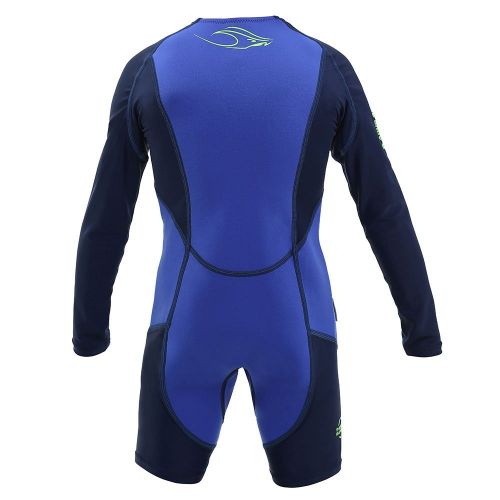  Aqua Sphere Stingray Long Sleeve Wet Suit, Blue Long Sleeve, 8