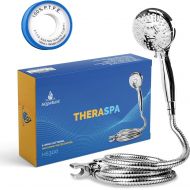 AquaBliss TheraSpa Hand Shower  6 Mode Massage Shower Head with Hose High Pressure to Gentle Water Saving Mode - 6.5 FT No-Tangle Handheld Shower Head with Extra Long Hose & Adj.