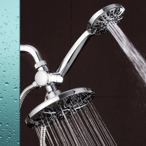  [아마존핫딜][아마존 핫딜] AquaDance 7 Premium High Pressure 3-Way Rainfall Combo Combines The Best of Both Worlds-Enjoy Luxurious Rain Showerhead and 6-Setting Hand Held Shower Separately or Together, Chrom