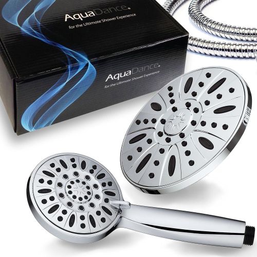  [아마존핫딜][아마존 핫딜] AquaDance 7 Premium High Pressure 3-Way Rainfall Combo Combines The Best of Both Worlds-Enjoy Luxurious Rain Showerhead and 6-Setting Hand Held Shower Separately or Together, Chrom