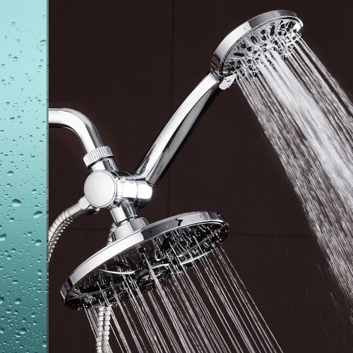  [아마존핫딜][아마존 핫딜] AquaDance 7 Premium High Pressure 3-Way Rainfall Combo Combines The Best of Both Worlds-Enjoy Luxurious Rain Showerhead and 6-Setting Hand Held Shower Separately or Together, Chrom